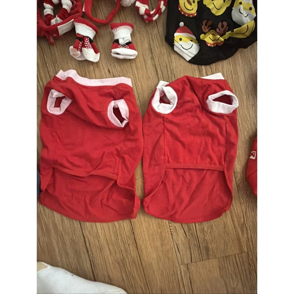 dog clothing lot size medium Christmas Themed Sweaters, Shirts, Hats, Socks